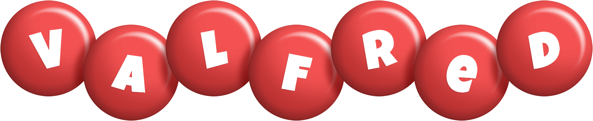 Valfred candy-red logo