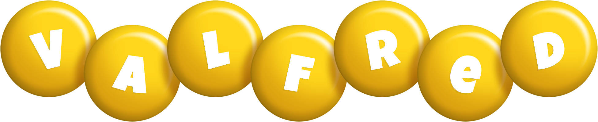 Valfred candy-yellow logo