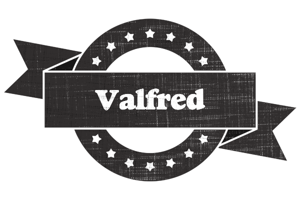 Valfred grunge logo