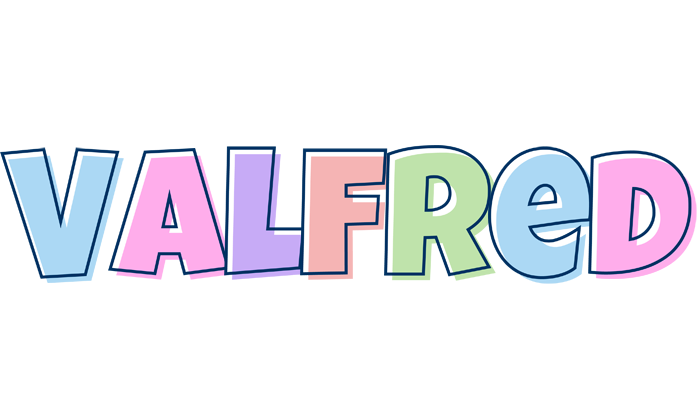 Valfred pastel logo