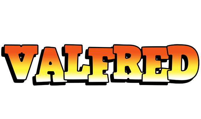 Valfred sunset logo