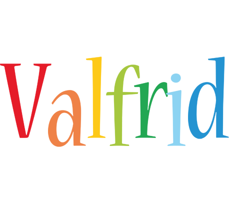 Valfrid birthday logo