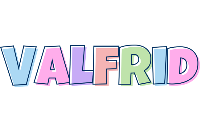 Valfrid pastel logo