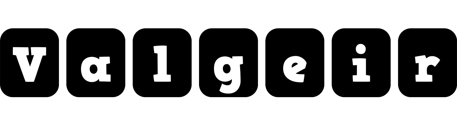 Valgeir box logo