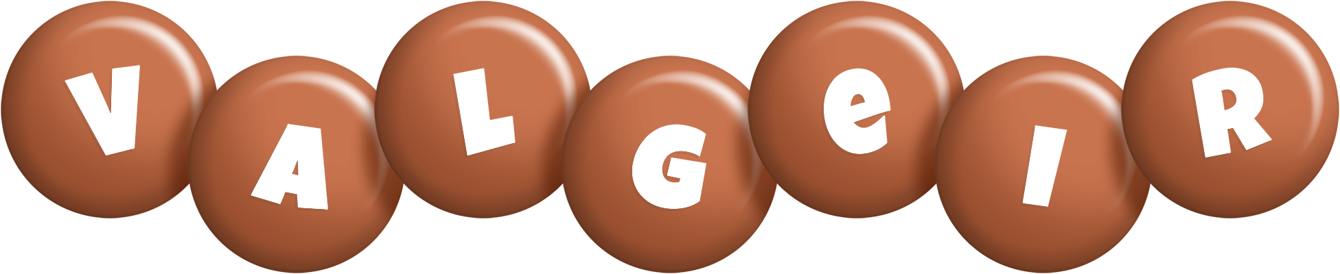 Valgeir candy-brown logo