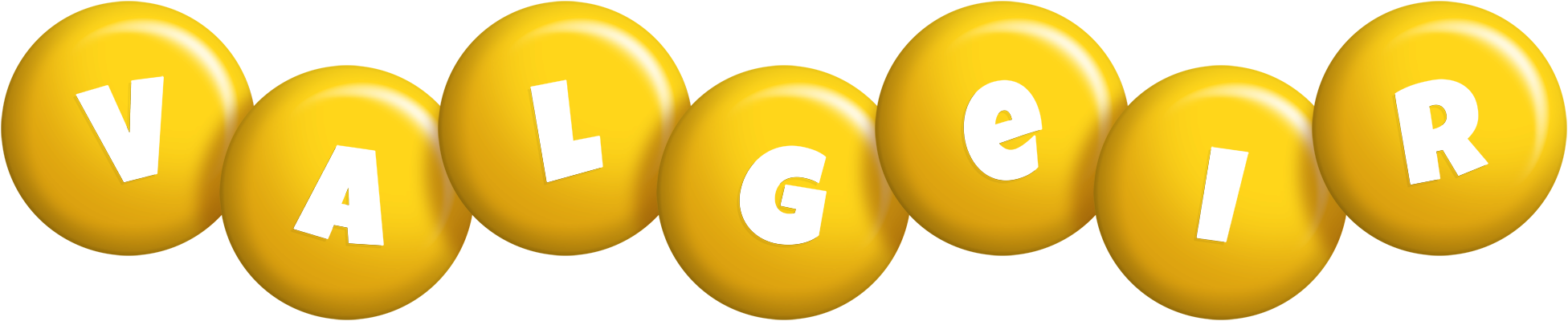 Valgeir candy-yellow logo