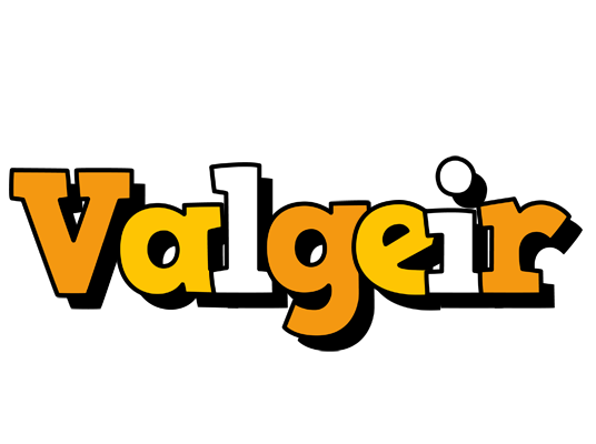 Valgeir cartoon logo