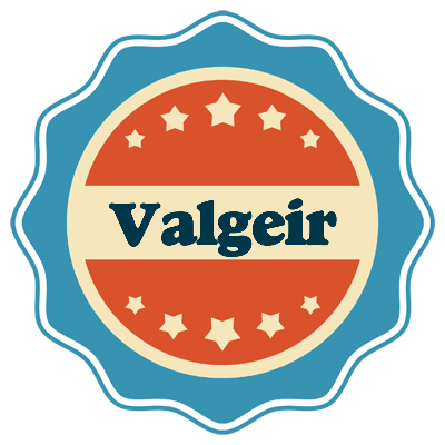Valgeir labels logo