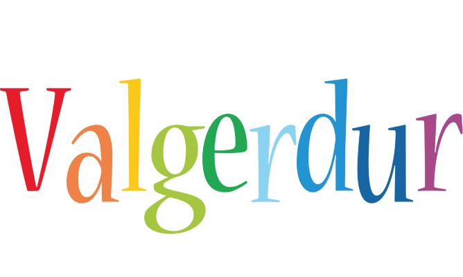 Valgerdur birthday logo