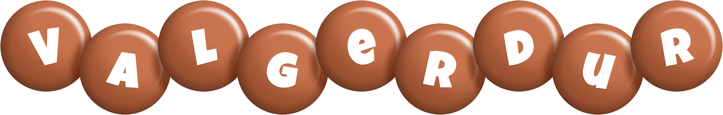 Valgerdur candy-brown logo