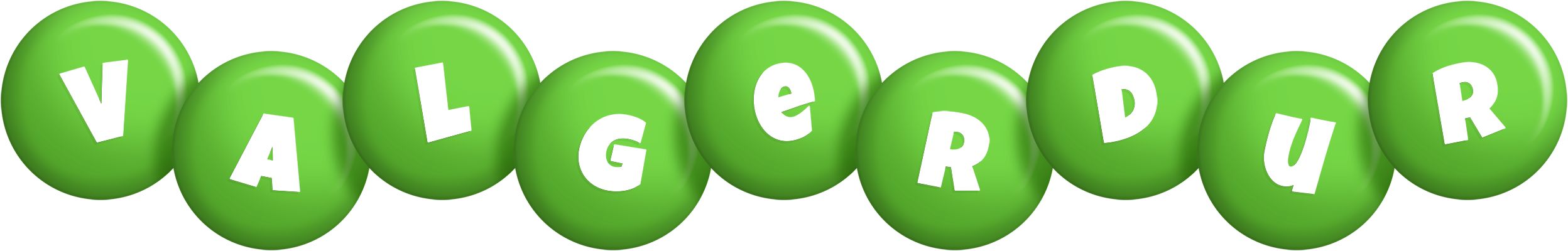Valgerdur candy-green logo