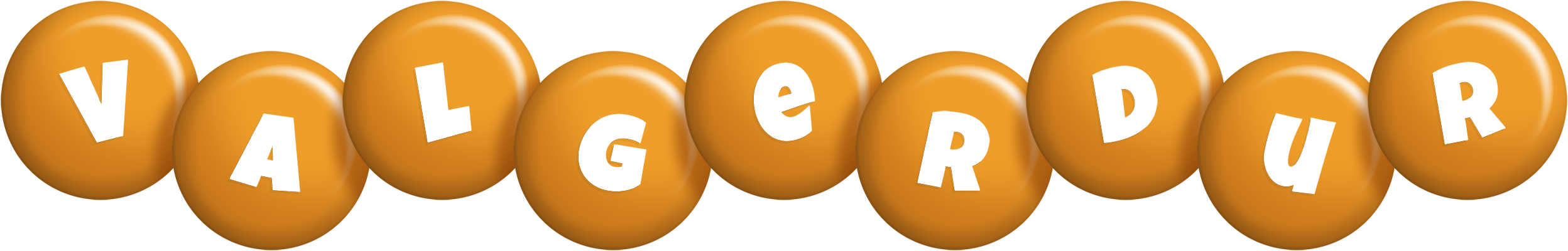Valgerdur candy-orange logo