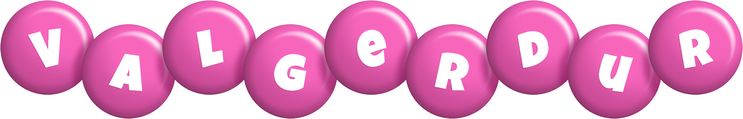 Valgerdur candy-pink logo