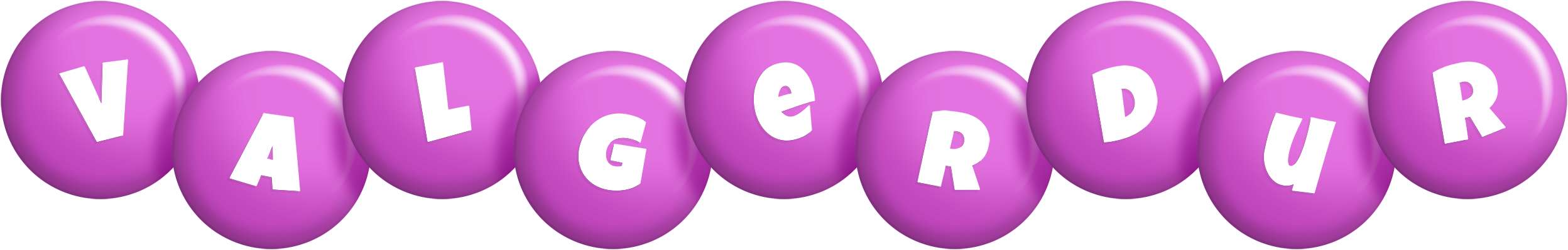 Valgerdur candy-purple logo