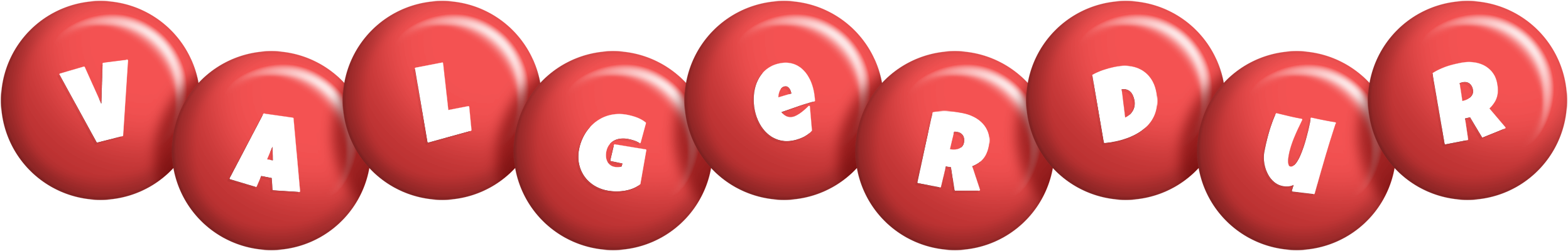 Valgerdur candy-red logo