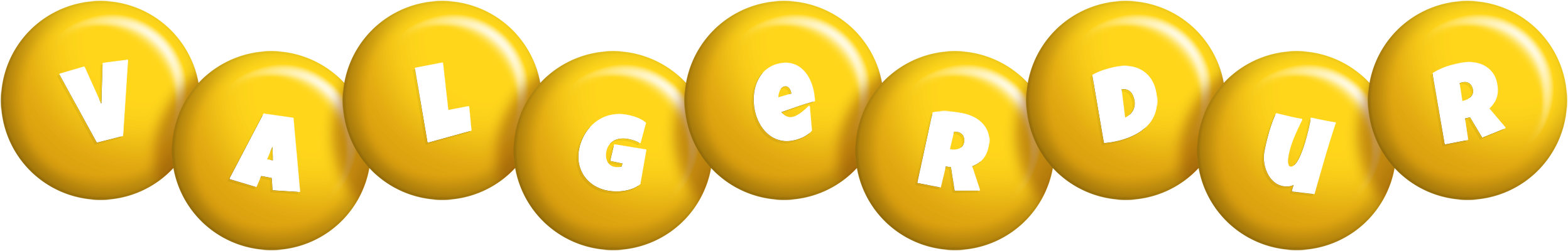 Valgerdur candy-yellow logo