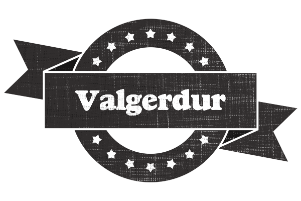 Valgerdur grunge logo