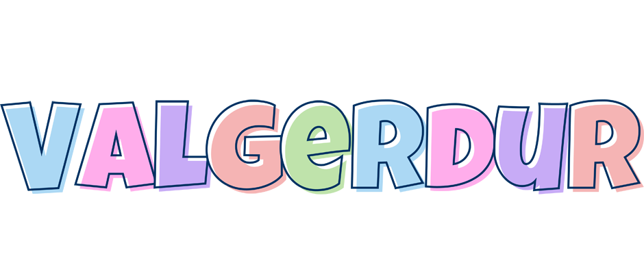 Valgerdur pastel logo