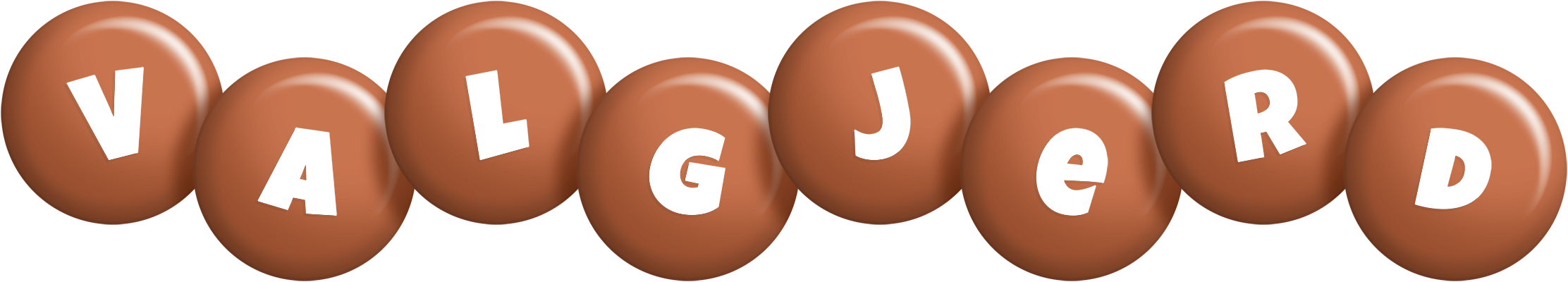 Valgjerd candy-brown logo
