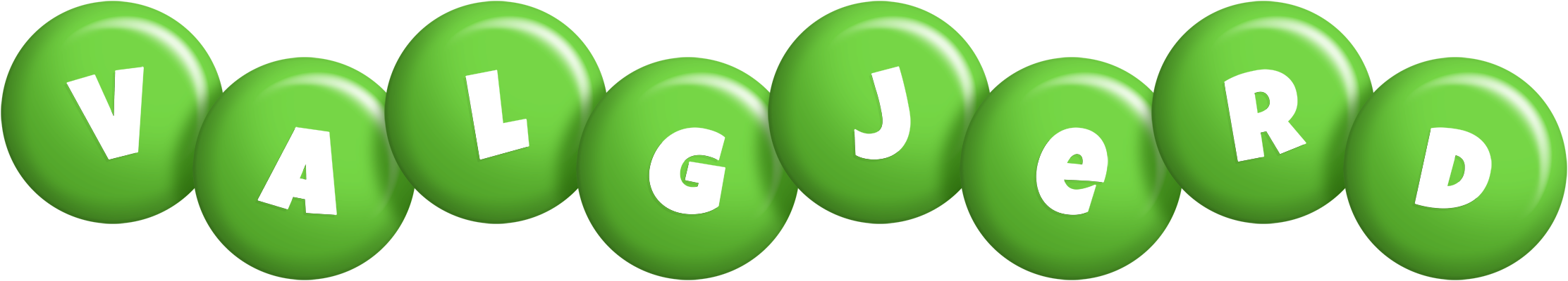 Valgjerd candy-green logo