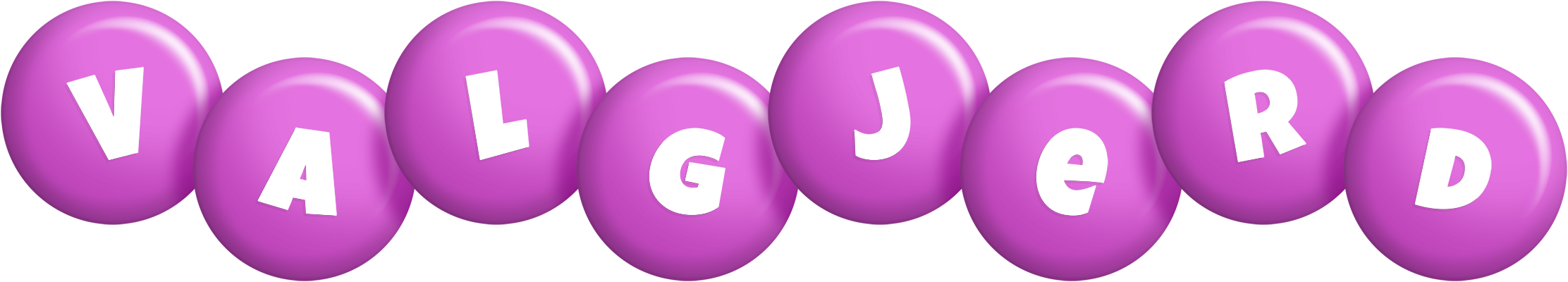 Valgjerd candy-purple logo