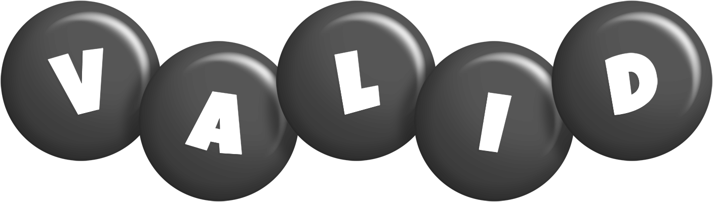 Valid candy-black logo