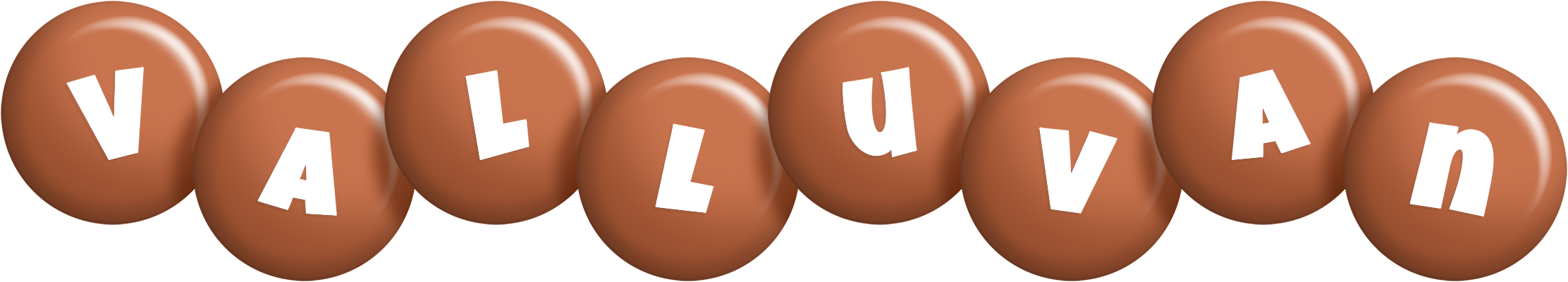 Valluvan candy-brown logo