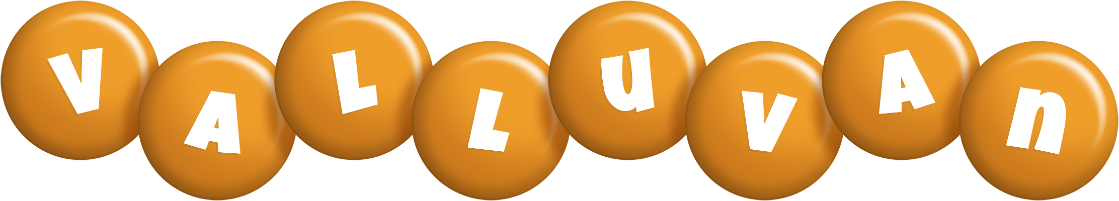 Valluvan candy-orange logo
