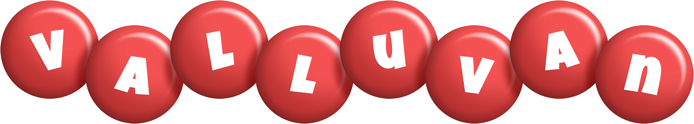 Valluvan candy-red logo