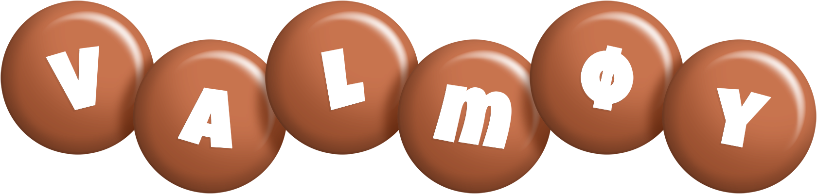 Valmøy candy-brown logo