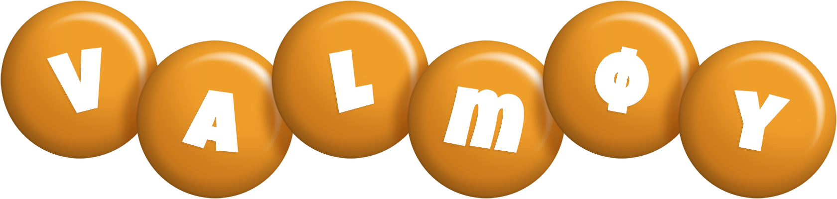 Valmøy candy-orange logo