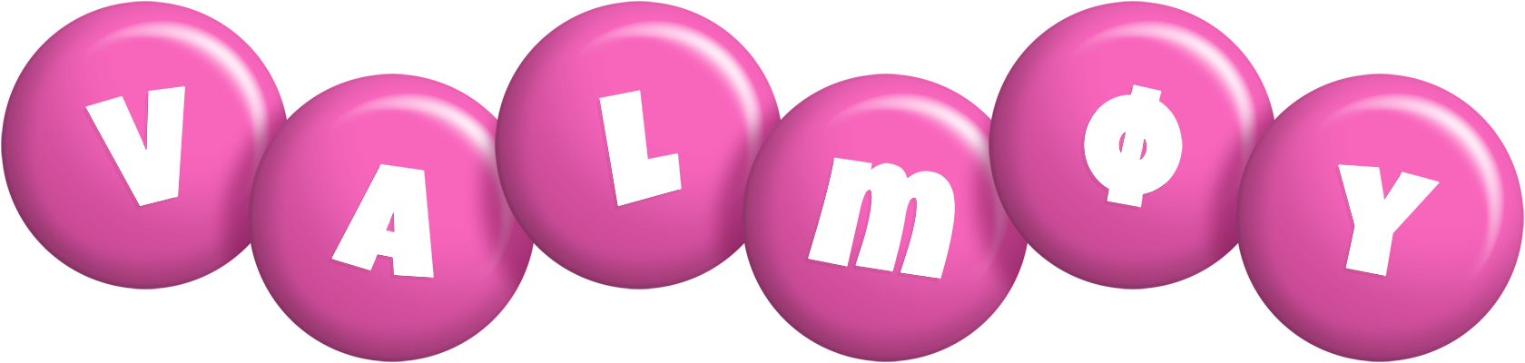Valmøy candy-pink logo