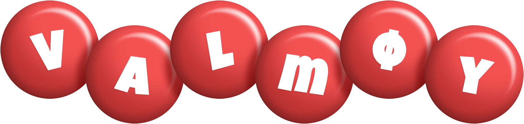 Valmøy candy-red logo