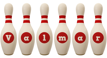 Valmar bowling-pin logo