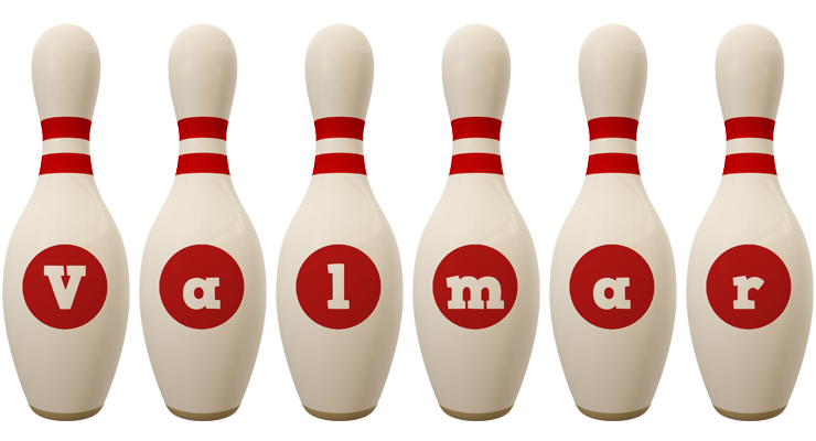 Valmar bowling-pin logo