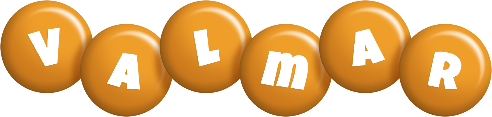 Valmar candy-orange logo