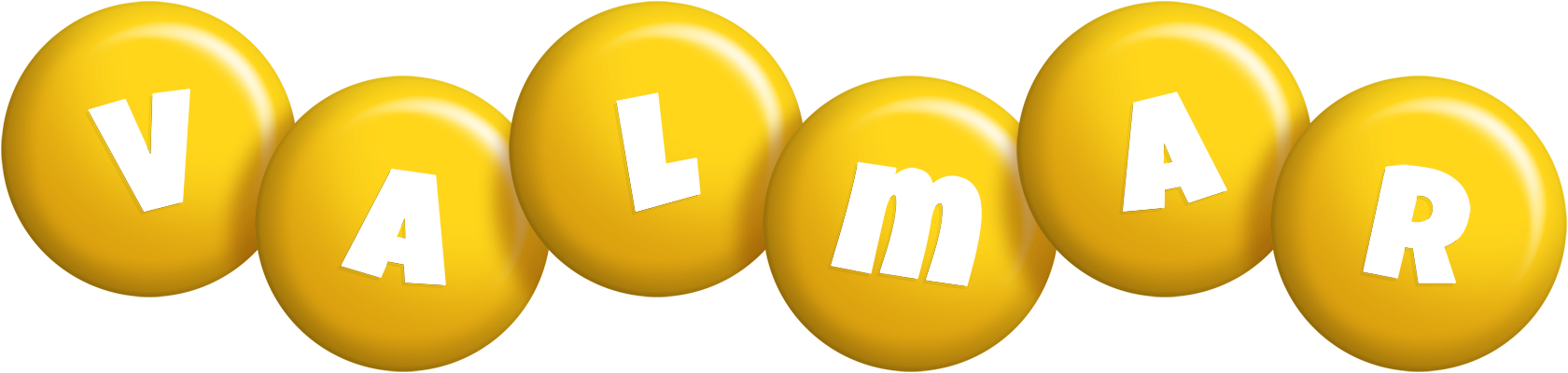 Valmar candy-yellow logo