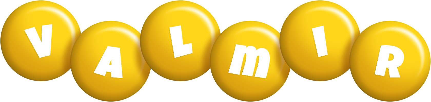 Valmir candy-yellow logo