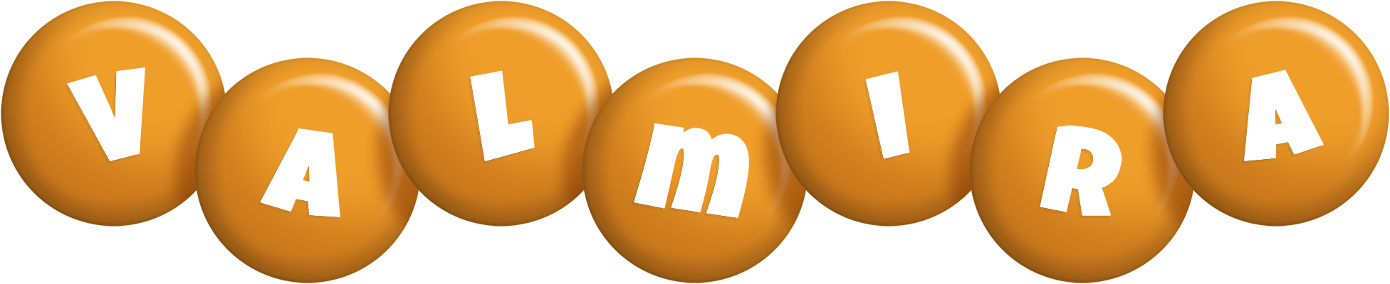 Valmira candy-orange logo