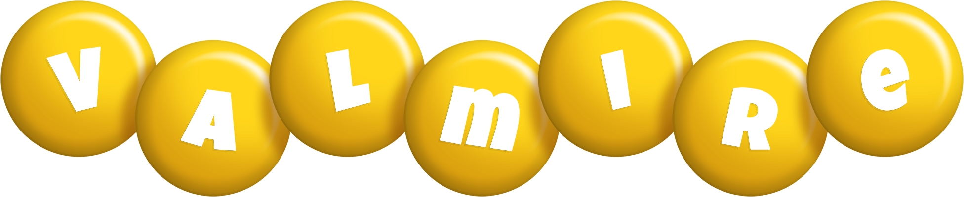 Valmire candy-yellow logo