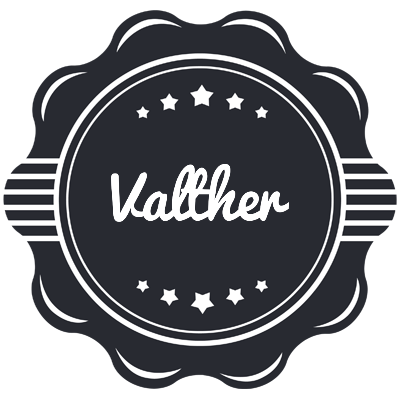 Valther badge logo