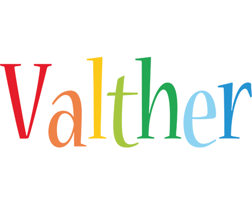 Valther birthday logo
