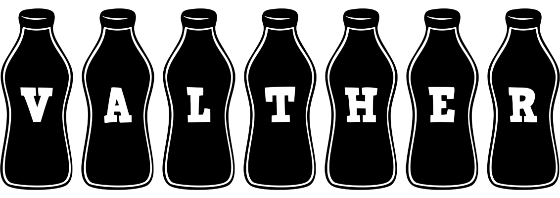 Valther bottle logo