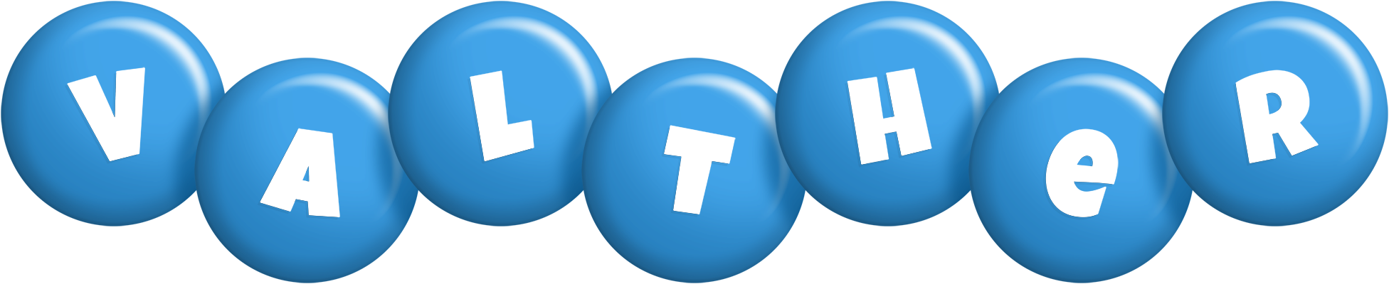 Valther candy-blue logo