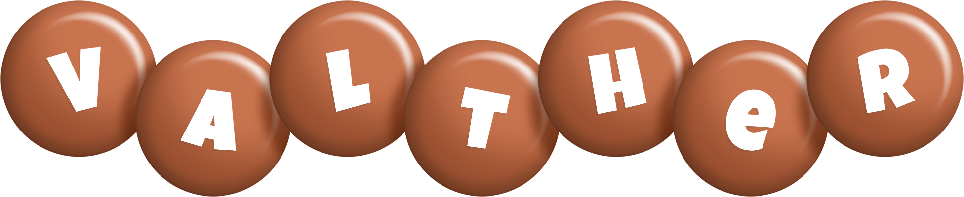 Valther candy-brown logo
