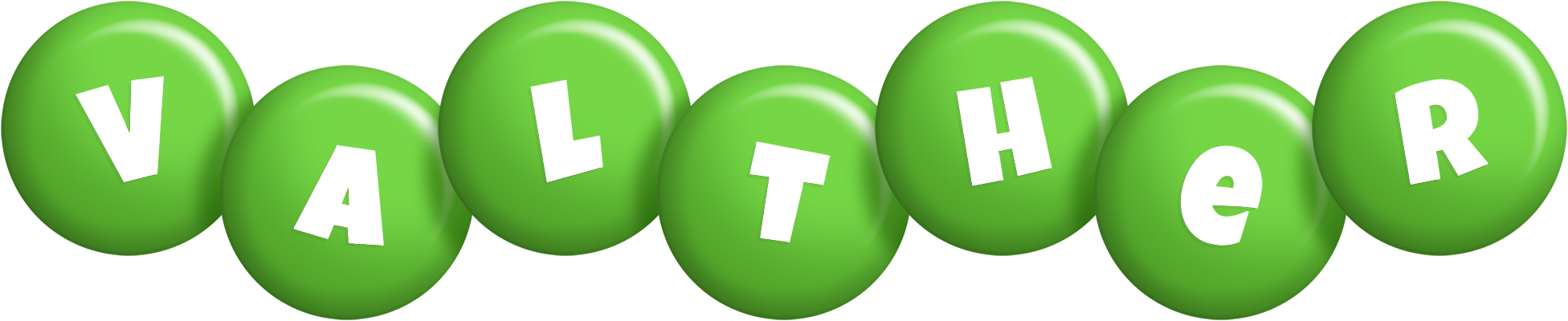 Valther candy-green logo