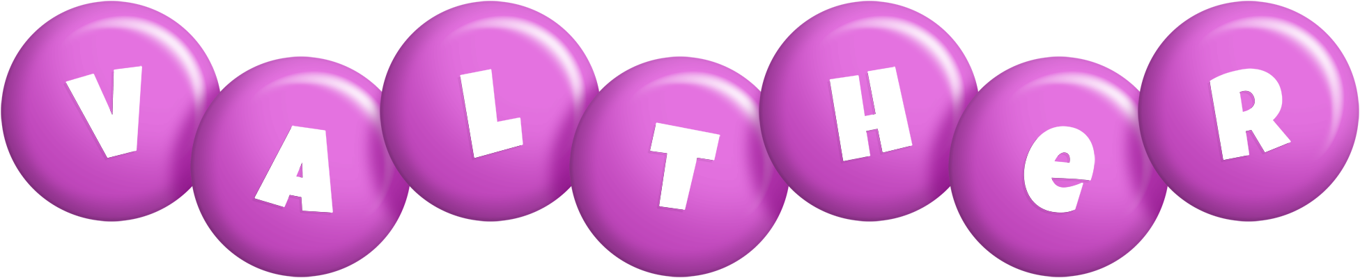 Valther candy-purple logo