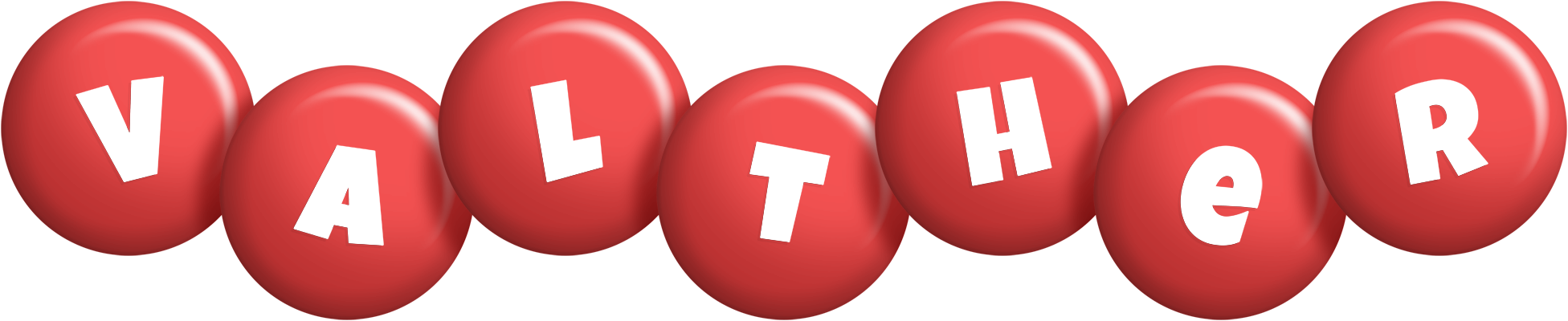 Valther candy-red logo