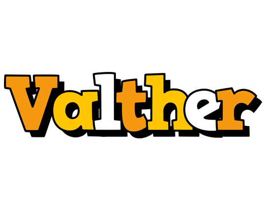 Valther cartoon logo