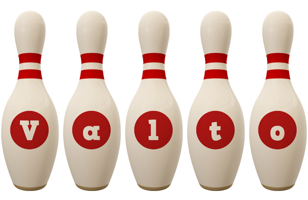 Valto bowling-pin logo